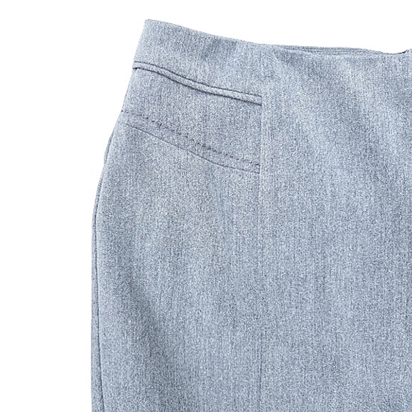 Worthington Petite Stretch Gray Normcore Light Academia Pencil Skirt ♥️ - Picture 3 of 4